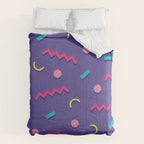 Memphis Pattern 20 - Miami Vice / 80s Retro Comforter Gallery Image 6