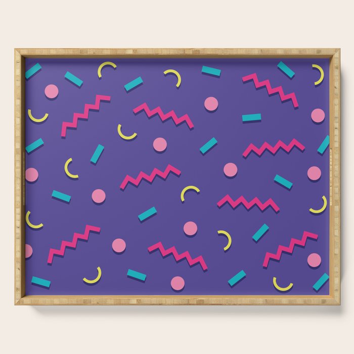 Memphis Pattern 20 - Miami Vice / 80s Retro Serving Tray Gallery Image 1