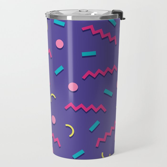 Memphis Pattern 20 - Miami Vice / 80s Retro Travel Mug Gallery Image 2