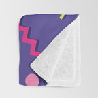 Memphis Pattern 20 - Miami Vice / 80s Retro Throw Blanket Gallery Image 3