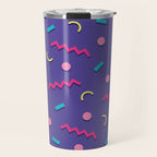 Memphis Pattern 20 - Miami Vice / 80s Retro Travel Mug Gallery Image 1