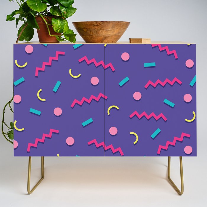 Memphis Pattern 20 - Miami Vice / 80s Retro Credenza Gallery Image 1