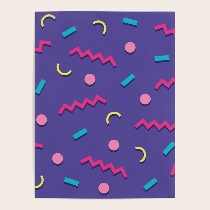 Memphis Pattern 20 - Miami Vice / 80s Retro Poster Gallery Image 4