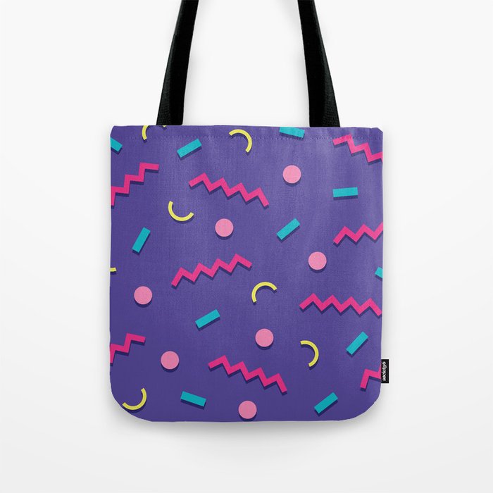 Memphis Pattern 20 - Miami Vice / 80s Retro Tote Bag Gallery Image 1