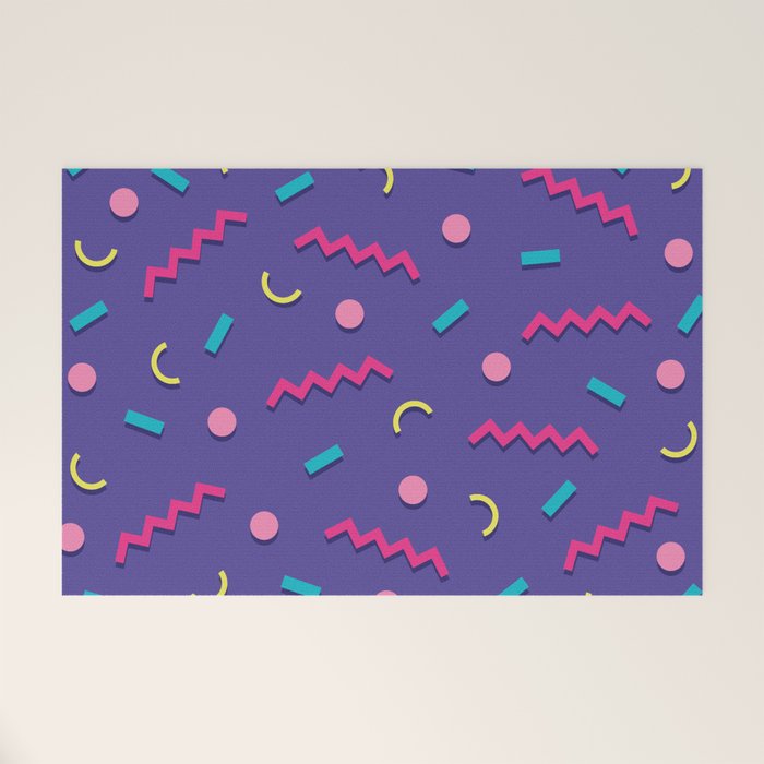 Memphis Pattern 20 - Miami Vice / 80s Retro Welcome Mat Gallery Image 1