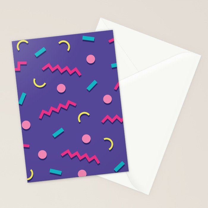 Memphis Pattern 20 - Miami Vice / 80s Retro Stationery Card Gallery Image 2
