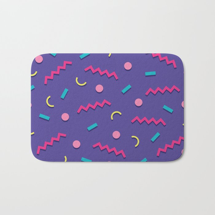 Memphis Pattern 20 - Miami Vice / 80s Retro Bath Mat Gallery Image 1