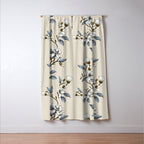 Elegant branch of white magnolia Window Curtain Gallery Image 3