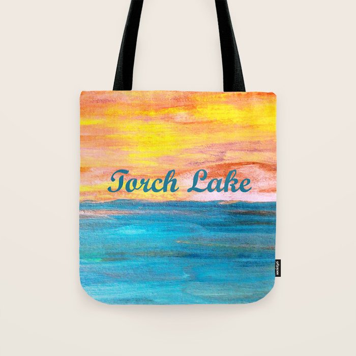 Torch Lake Sunset Dream II Tote Bag Gallery Image 1