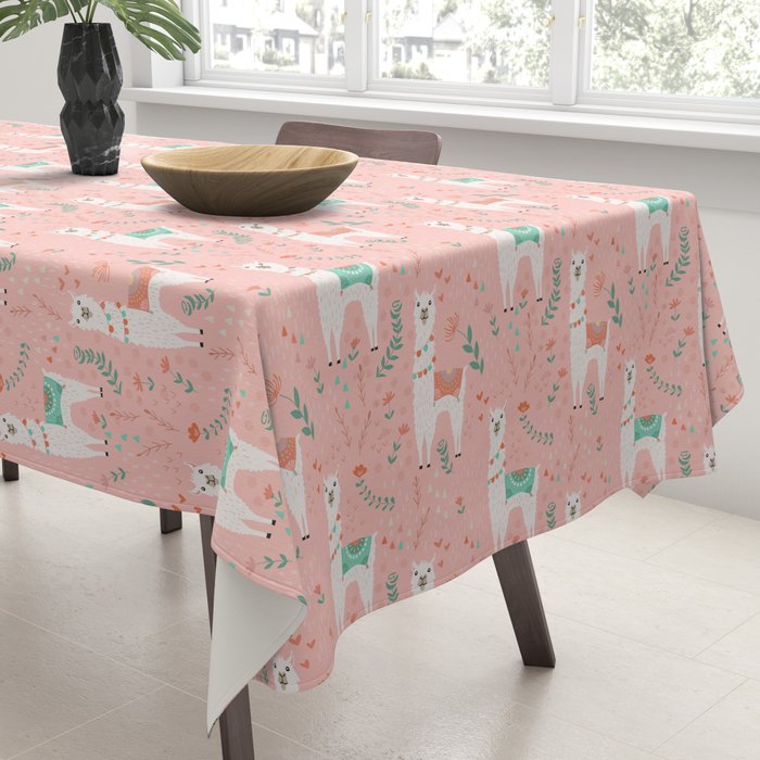 Lovely Llama on Pink Tablecloth Gallery Image 3