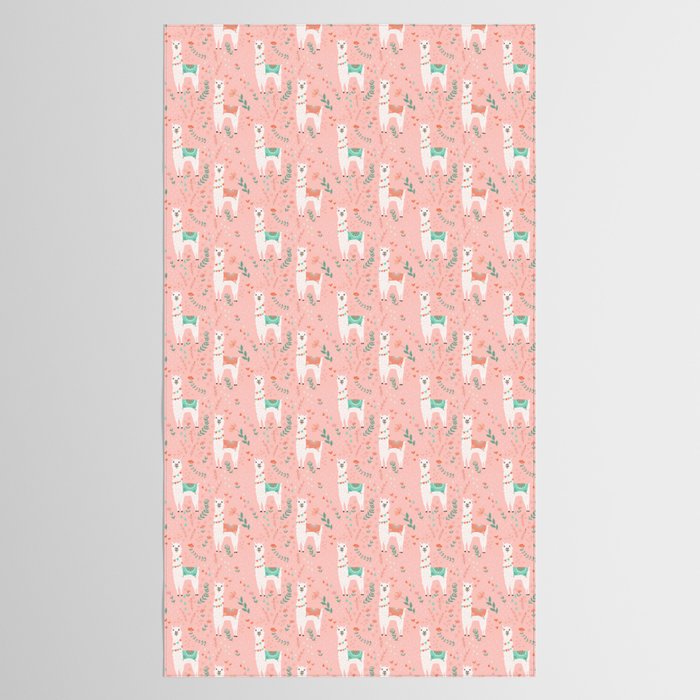 Lovely Llama on Pink Tablecloth Gallery Image 2