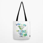 What a Day for a Day Drink - Blue & Green Palette Tote Bag Gallery Image 2