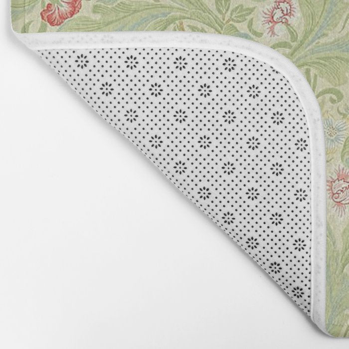 William Morris Leicester Green Multi Bath Mat Gallery Image 2