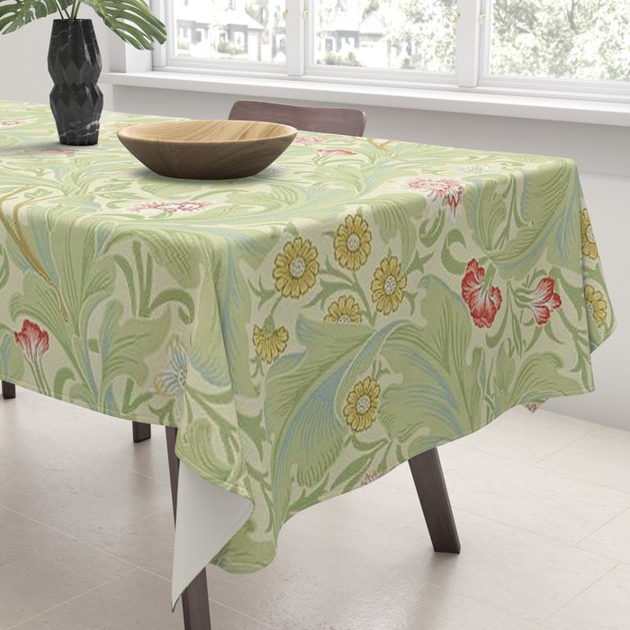 William Morris Leicester Green Multi Tablecloth Gallery Image 3