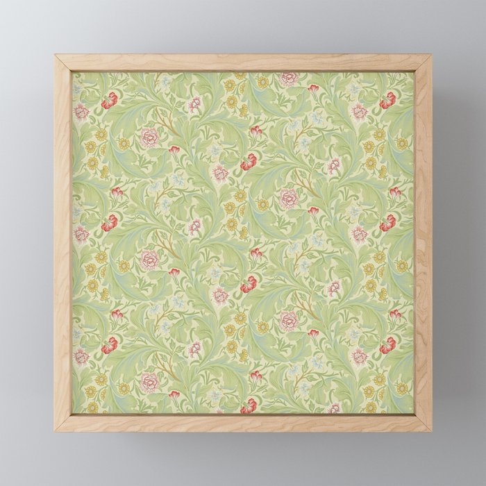 William Morris Leicester Green Multi Mini Art Print Gallery Image 1