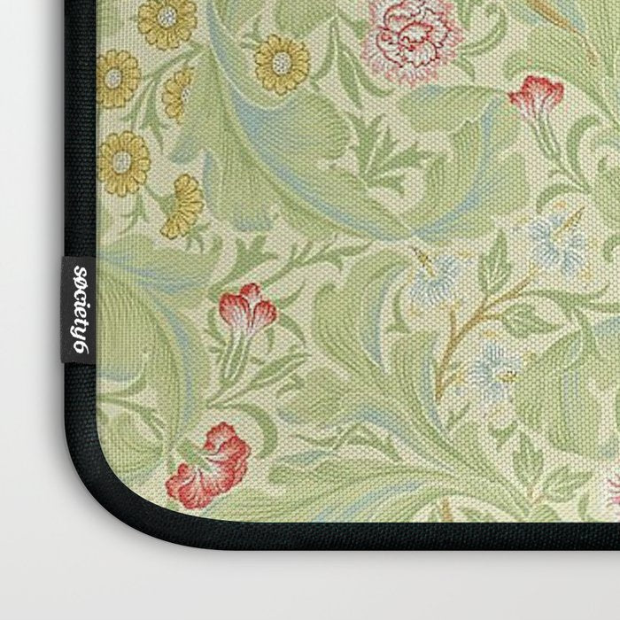 William Morris Leicester Green Multi Laptop Sleeve Gallery Image 3