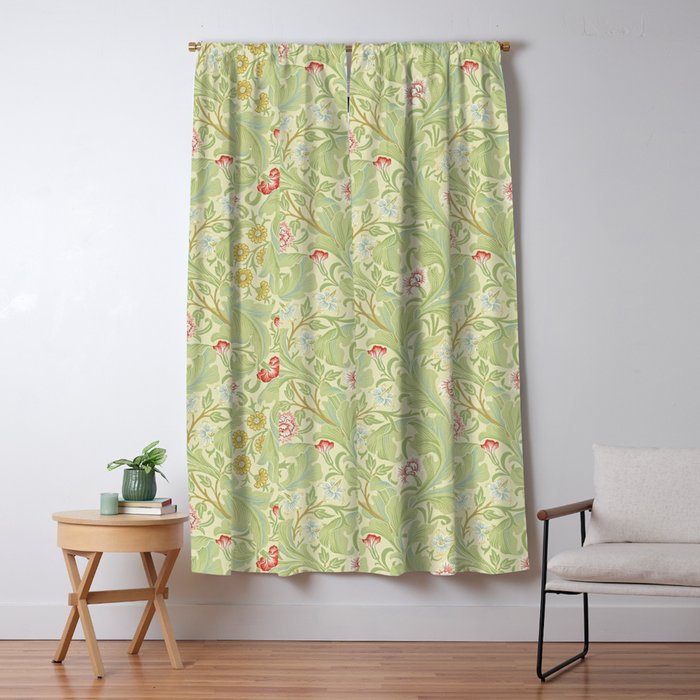 William Morris Leicester Green Multi Window Curtain Gallery Image 1