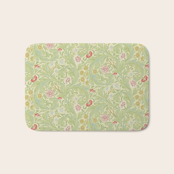 William Morris Leicester Green Multi Bath Mat Gallery Image 1