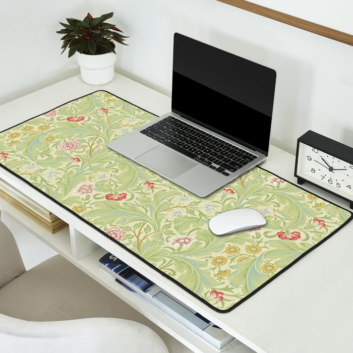William Morris Leicester Green Multi Desk Mat Gallery Image 2