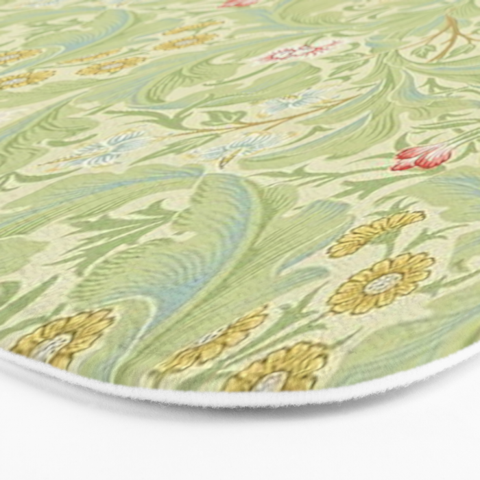 William Morris Leicester Green Multi Bath Mat Gallery Image 3