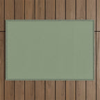 LAUREL TREE SOLID COLOR Plain Muted Green Shade Outdoor Rug Gallery Image 1