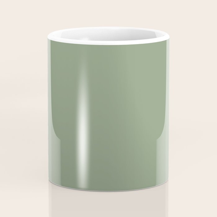 LAUREL TREE SOLID COLOR Plain Muted Green Shade Coffee Mug Gallery Image 4