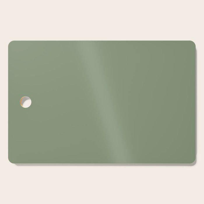 LAUREL TREE SOLID COLOR Plain Muted Green Shade Cutting Board Gallery Image 1