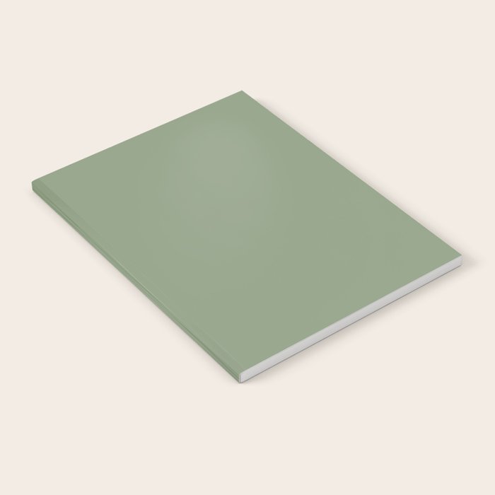 LAUREL TREE SOLID COLOR Plain Muted Green Shade Notebook Gallery Image 1