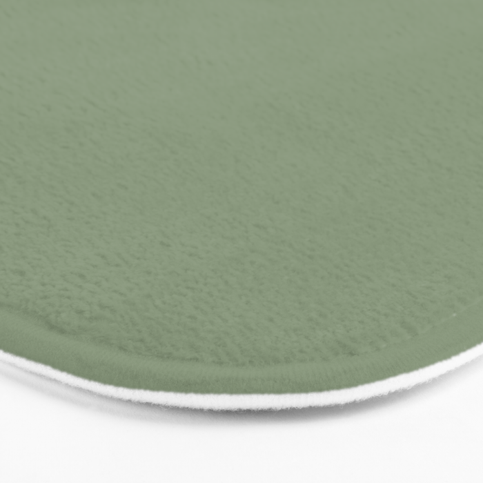 LAUREL TREE SOLID COLOR Plain Muted Green Shade Bath Mat Gallery Image 3