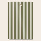 Olive Green Striped - Cozy Heirloom Cutting Board Gallery Image 1