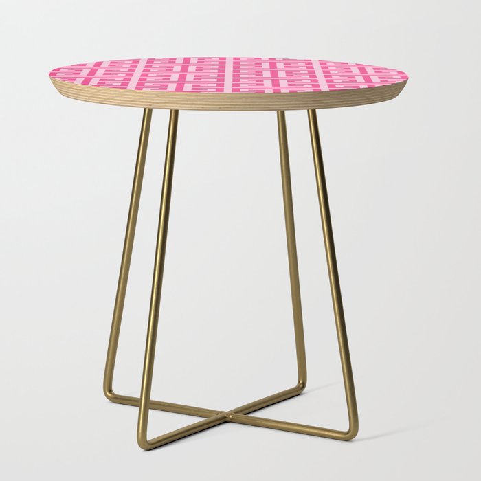 Girly Pink Large Greek Key Pattern Comforters Side Table Gallery Image 1