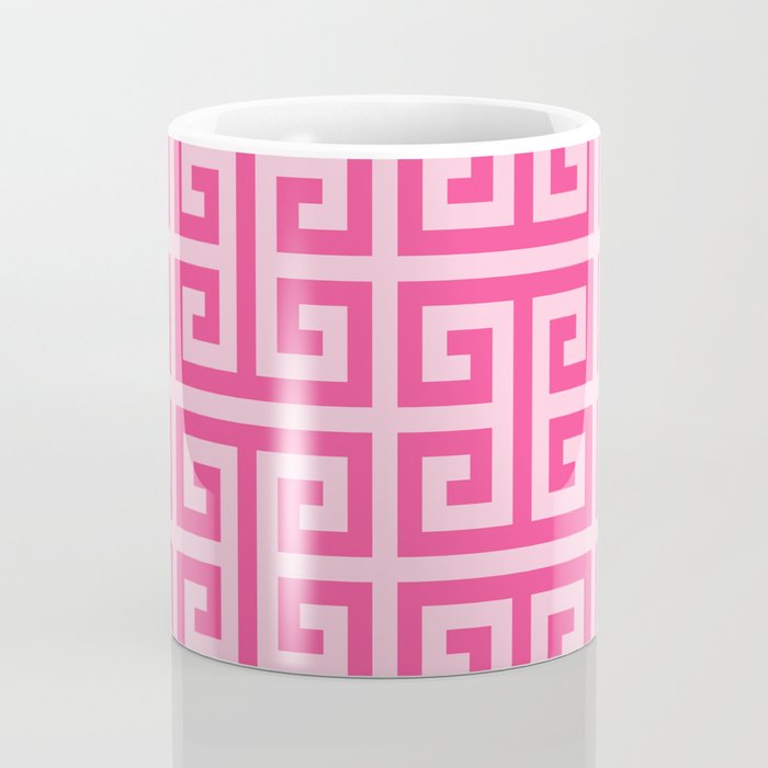 Girly Pink Large Greek Key Pattern Comforters Coffee Mug Gallery Image 4