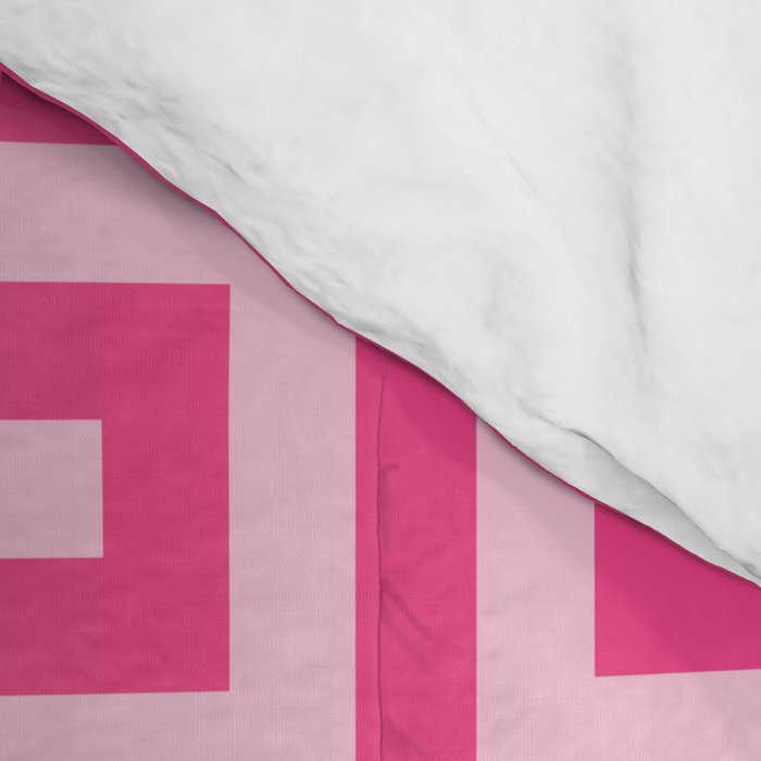 Girly Pink Large Greek Key Pattern Comforters Comforter Gallery Image 4
