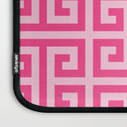 Girly Pink Large Greek Key Pattern Comforters Laptop Sleeve Gallery Image 3