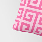 Girly Pink Large Greek Key Pattern Comforters Pillow Sham Gallery Image 4