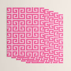 Girly Pink Large Greek Key Pattern Comforters Wrapping Paper Gallery Image 3