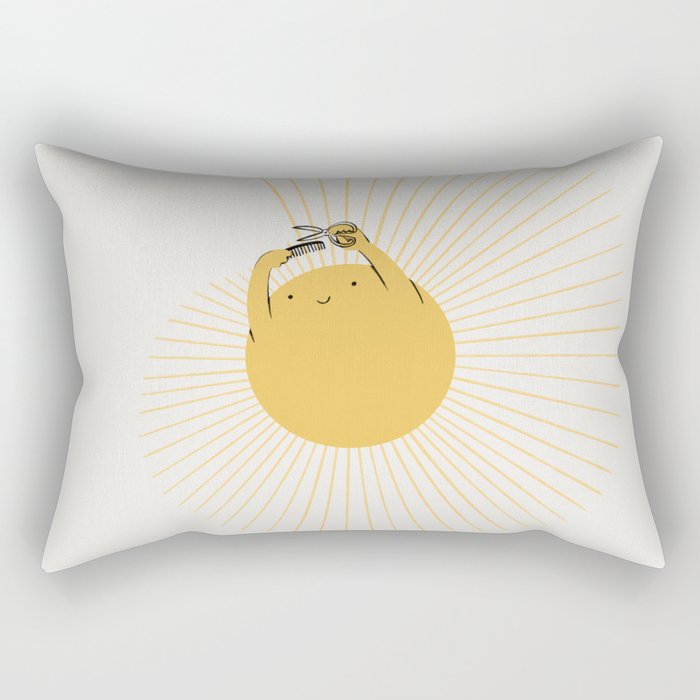 Summer Hair Cut Rectangular Pillow Gallery Image 1