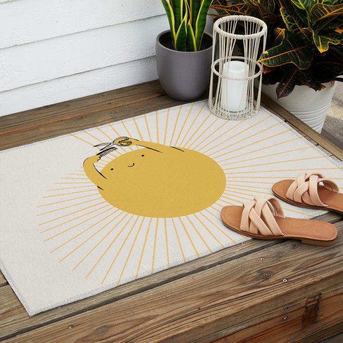 Summer Hair Cut Outdoor Rug Gallery Image 2