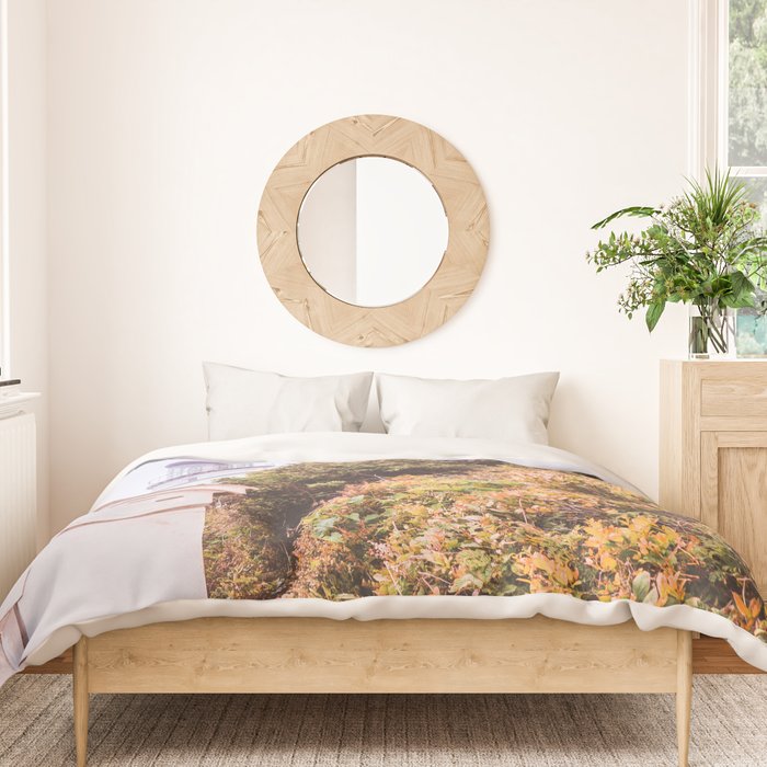 Lighthouse in the Fog | Heceta Head Oregon | Travel Photography in the PNW Duvet Cover Gallery Image 3