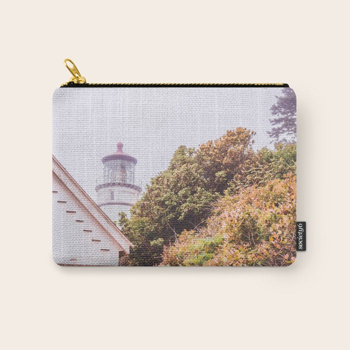 Lighthouse in the Fog | Heceta Head Oregon | Travel Photography in the PNW Carry All Pouch Gallery Image 1