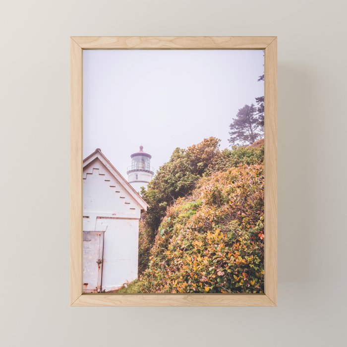 Lighthouse in the Fog | Heceta Head Oregon | Travel Photography in the PNW Mini Art Print Gallery Image 1