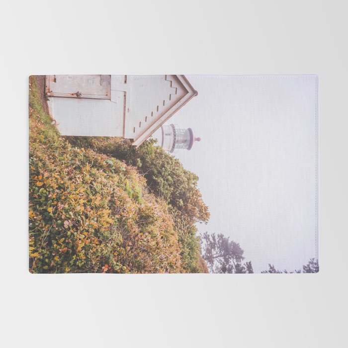Lighthouse in the Fog | Heceta Head Oregon | Travel Photography in the PNW Rug Gallery Image 2