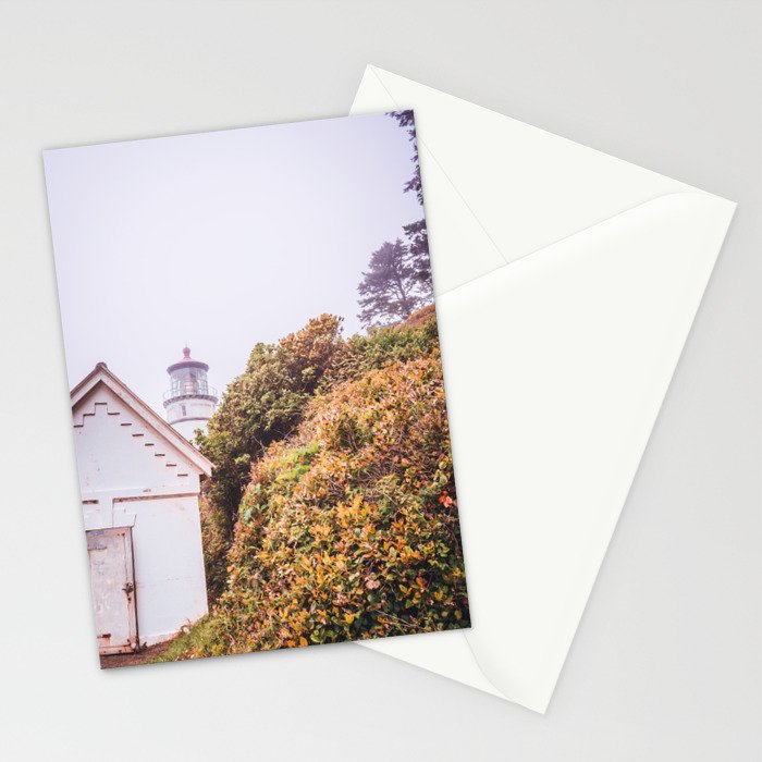Lighthouse in the Fog | Heceta Head Oregon | Travel Photography in the PNW Stationery Card Gallery Image 2
