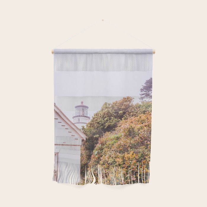 Lighthouse in the Fog | Heceta Head Oregon | Travel Photography in the PNW Wall Hanging Gallery Image 1