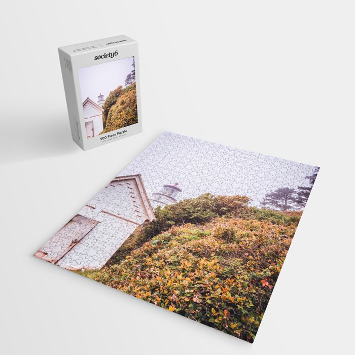 Lighthouse in the Fog | Heceta Head Oregon | Travel Photography in the PNW Jigsaw Puzzle Gallery Image 2