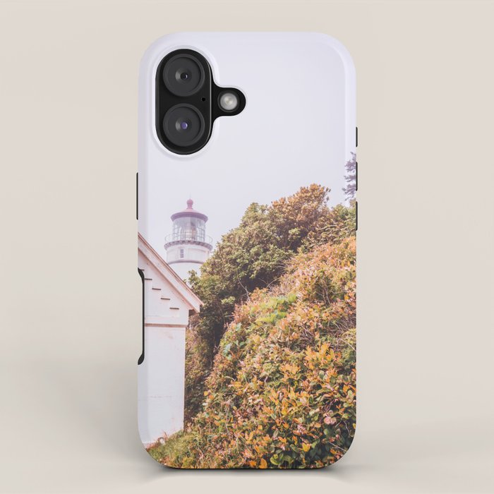 Lighthouse in the Fog | Heceta Head Oregon | Travel Photography in the PNW iPhone Case Gallery Image 1