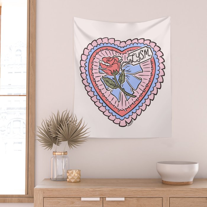 LOVE YOU SO MUCH Wall Tapestry Gallery Image 2