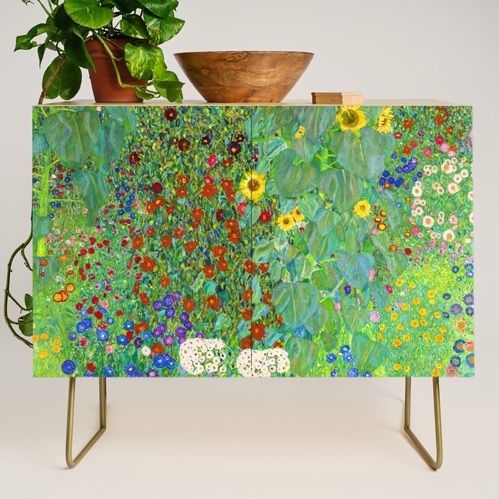 Gustav Klimt Flower Garden Credenza Gallery Image 1