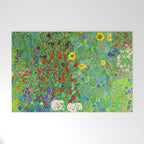 Gustav Klimt Flower Garden Welcome Mat Gallery Image 1