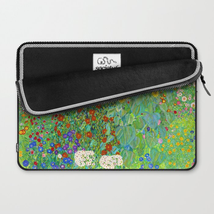 Gustav Klimt Flower Garden Laptop Sleeve Gallery Image 2